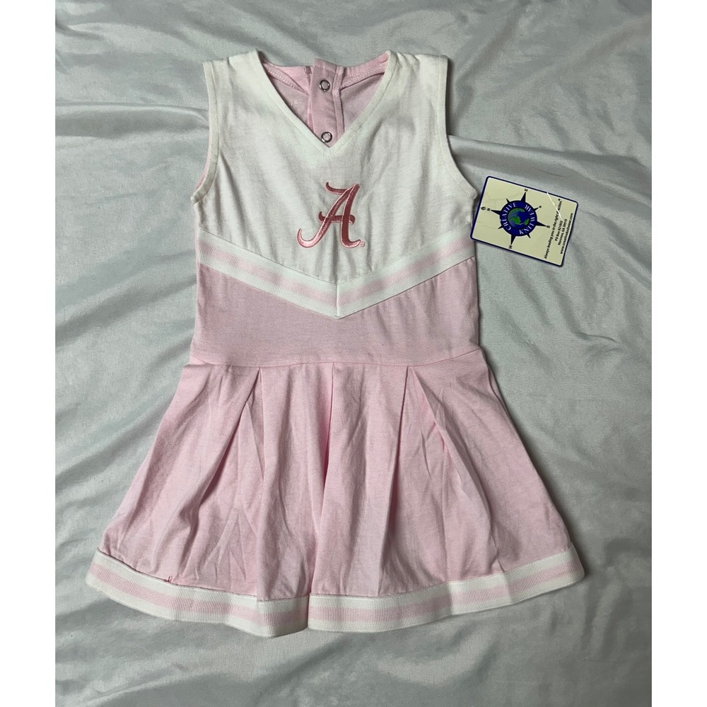 Alabama Crimson Tide Creative Knitwear Pink White Cheer Dress Infant 6-9M NWT